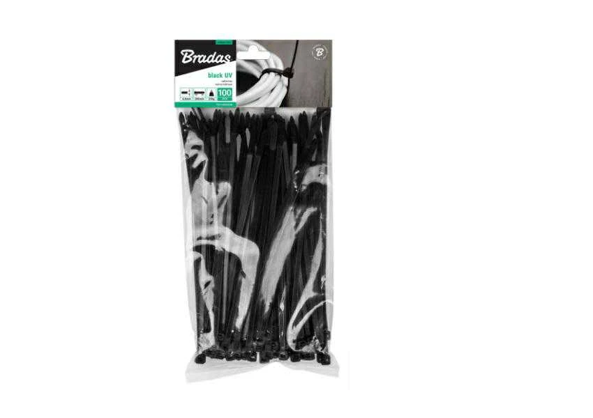 BRADAS PLASTIKINIAI KABELIŲ SURIŠTUKAI JUODI 4,8×280/100vnt