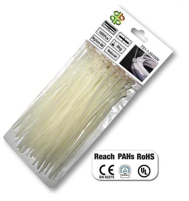 Bradas OPASKA PLASTIKOWA BALTA 3,6 x 280mm 100szt.