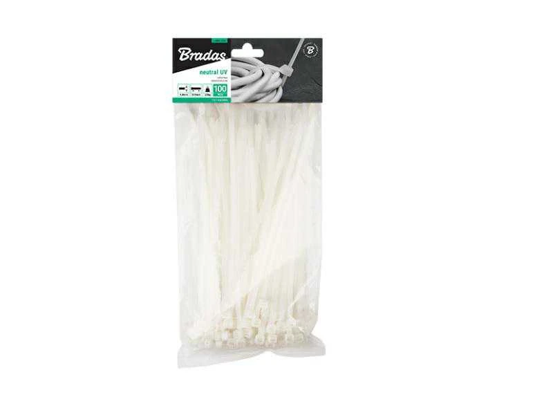 BRADAS PLASTIKINIS KABELIŲ SURIŠTUKAS Baltas 8,8×550/100vnt