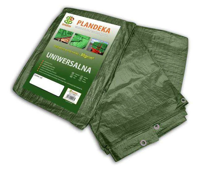 Žalia sustiprinta 3x5m plėvelė su metalinėmis kniedėmis