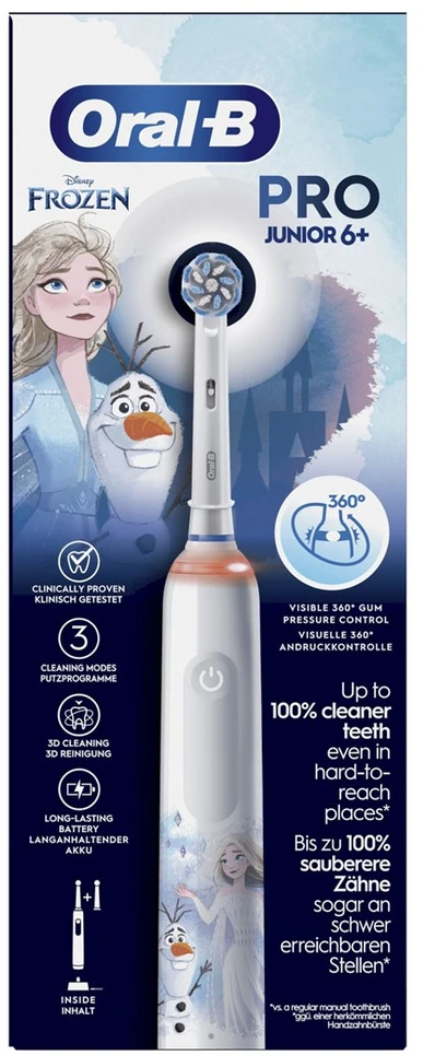 Dantų šepetėlis Oral-B Pro Junior 6+ Frozen balta