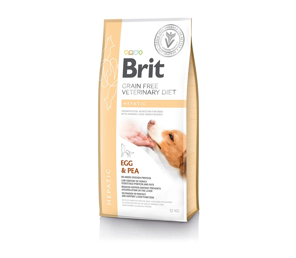 Brit GF Veterinary Diets sausas Maistas šunims Hepatic 12kg