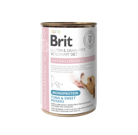 Brit GF Veterinary Diets konservai šun. Hypoallergenic Monoprotein Tuna 400g