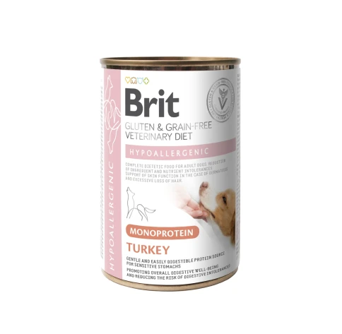 Brit GF Veterinary Diets konservai šun. Hypoallergenic Monoprotein kalakutiena 400g