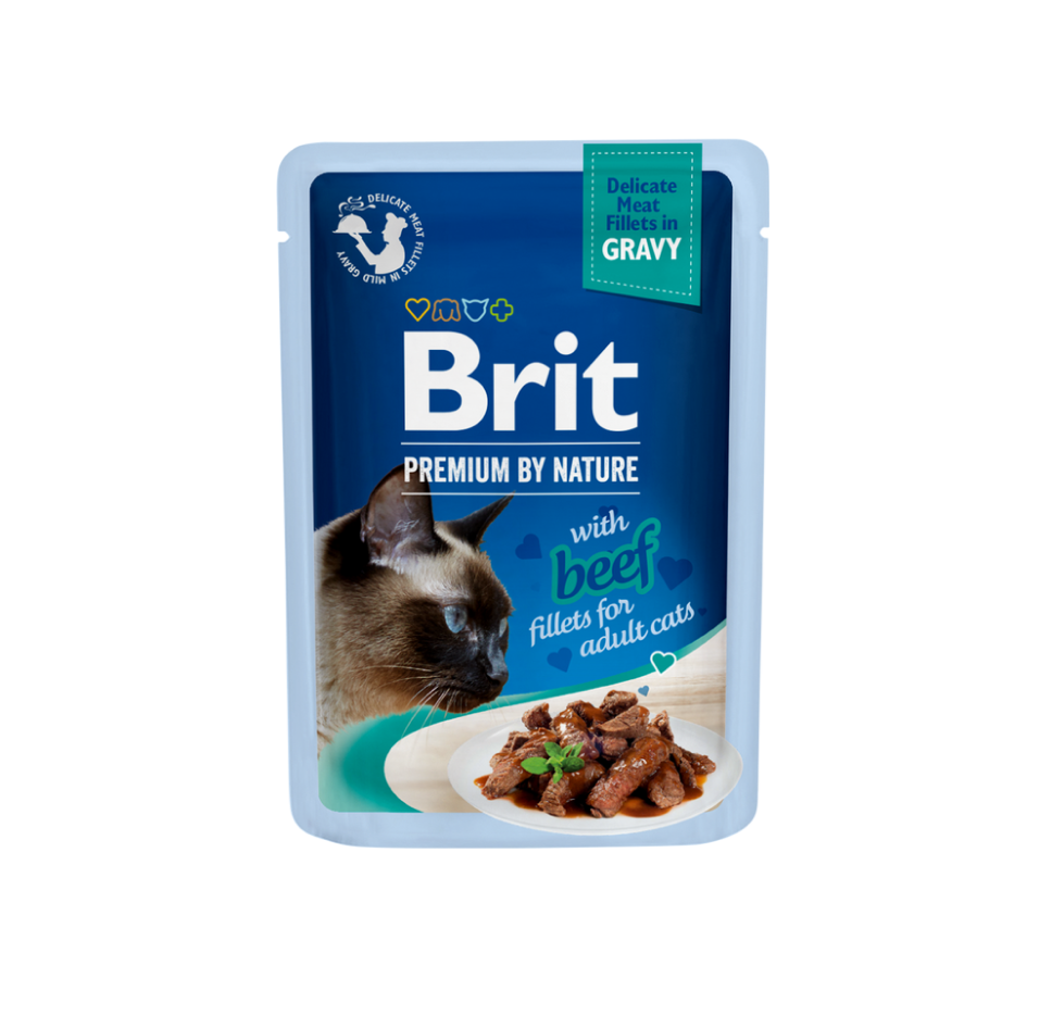 Vafo Praha Sro Brit Premium Delicate Fillets in Gravy su jautiena 85 g