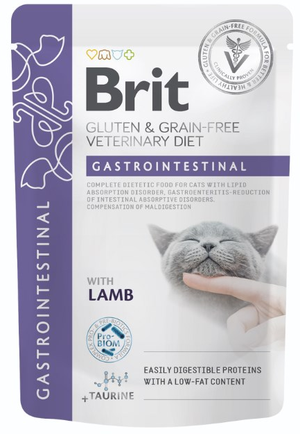 BRIT Veterinary Gastrointestinal ėriena – šlapias kačių maistas – 12x85g