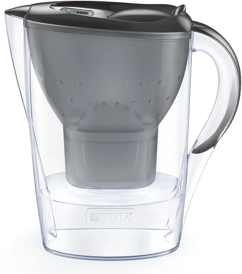 Brita Marella + 3 Maxtra Pro Pure Performance Ąsočio vandens filtras 2,4 L Permatomas, Pilka