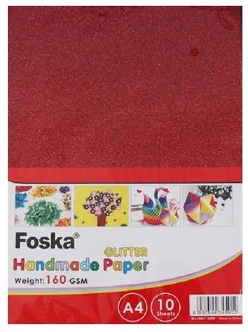 Brokatinis popierius Glitter color mix A4, 160 gsm