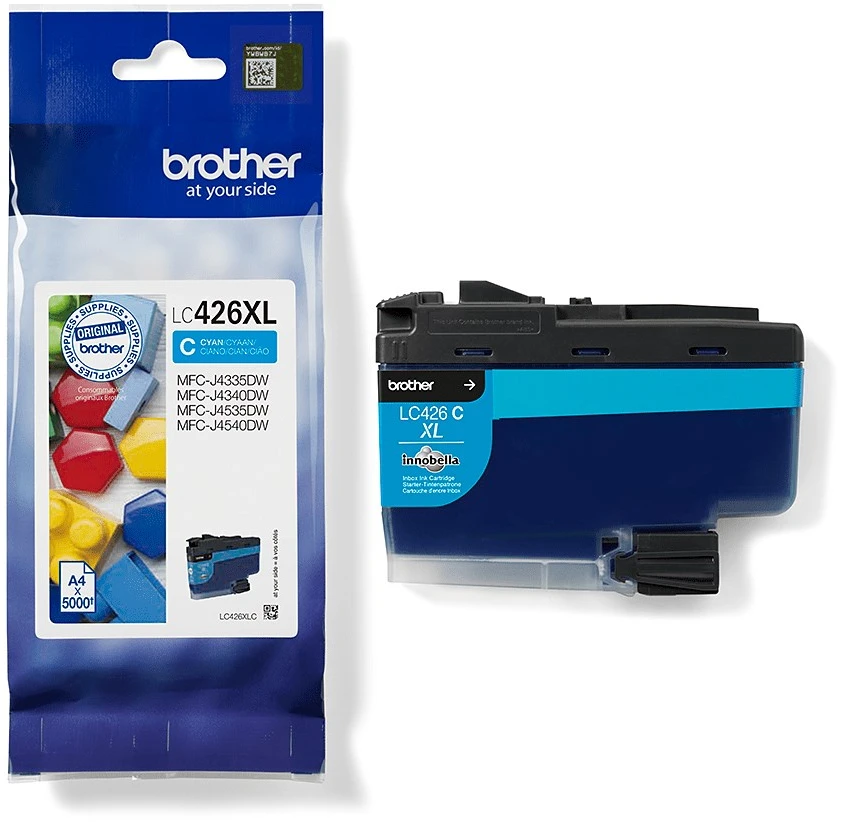 BROTHER LC426XLC CYAN RAŠALŲ KASETĖ, IŠĖLIS = 5000 PUSLAPŲ