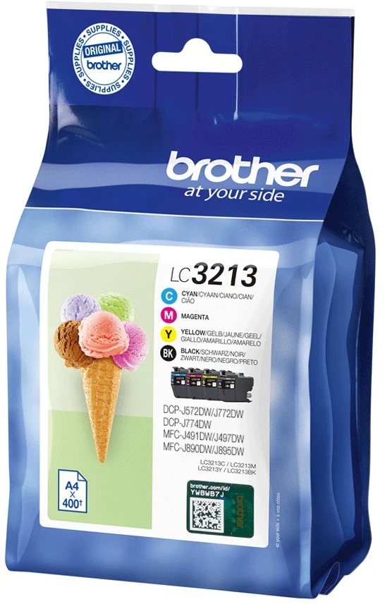 Brother LC-3213VAL rašalo kasetė Originalus Juoda, Žydras, Rausvai raudona, Geltona Sudėtinė pakuotė