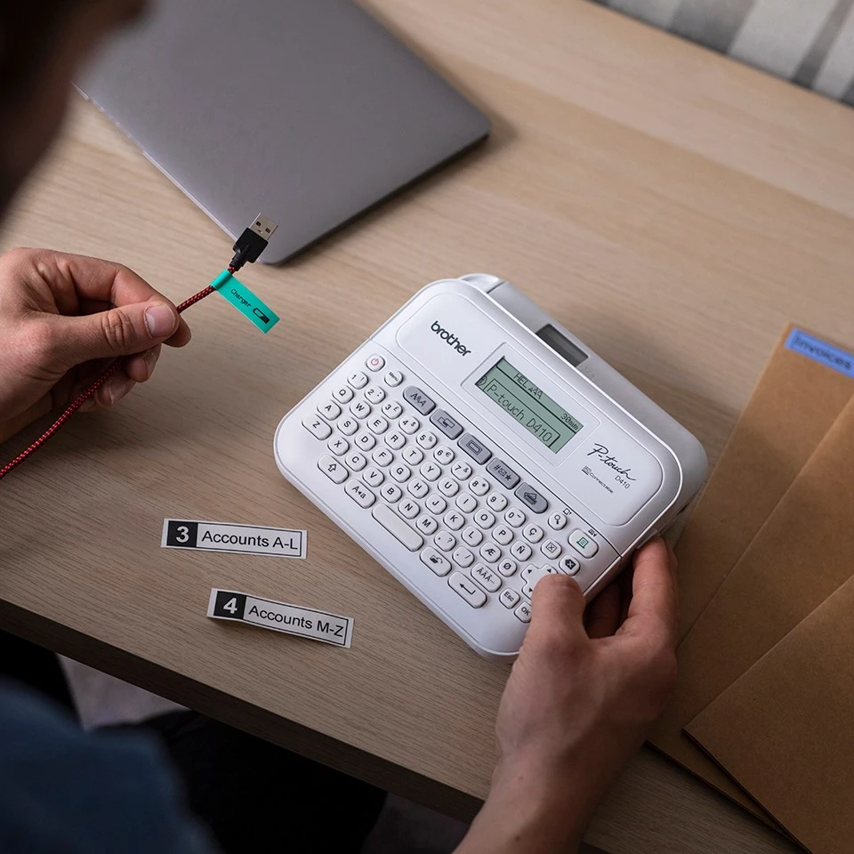 Etiketės spausdintuvas - Brother P-Touch PT-D410VP 203dpi individualių etikečių gamintojas