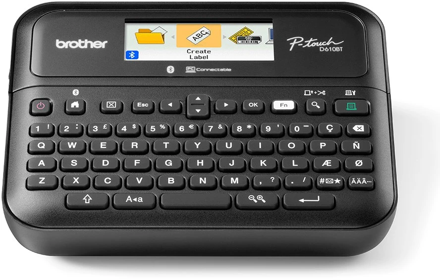 Spausdintuvas Brother P-TOUCH D610BTVP IKI 14 MM USB - SU ADAPTERIU / DĖKLU / LAIDU / JUOSTELE.