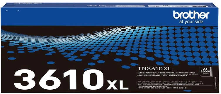 Brother TN-3610XL Genuine High Yield Toneris Cartridge, Juodas | Brother TN3610XL | Toneris cartridge | Juodas