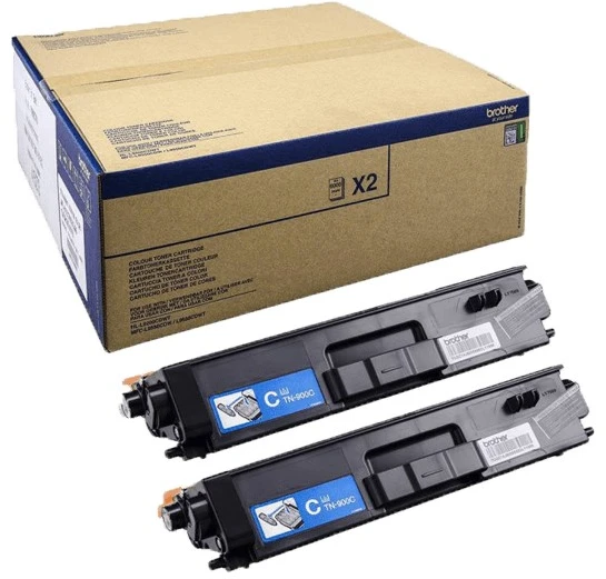 Brother TN-900CTWIN tonerio kasetė 2 vnt Originalus Žydras