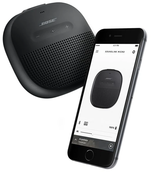 Bose® SoundLink® Micro Bluetooth® nešiojama kolonėlė, Juodos spalvos