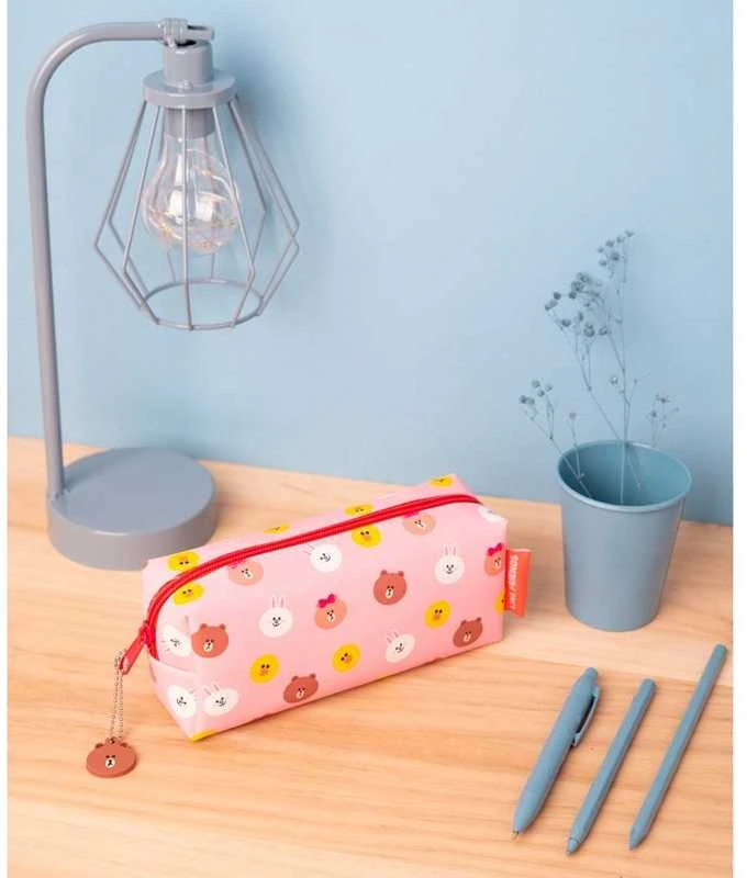 Bt21 LINE FRIENDS - Pieštukas case / Cosmetic bag made of ecological leather