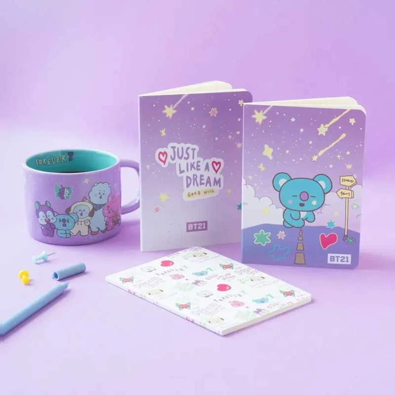 Dimastech BT21 - Set of A6 KOYA notebooks (3 pieces)