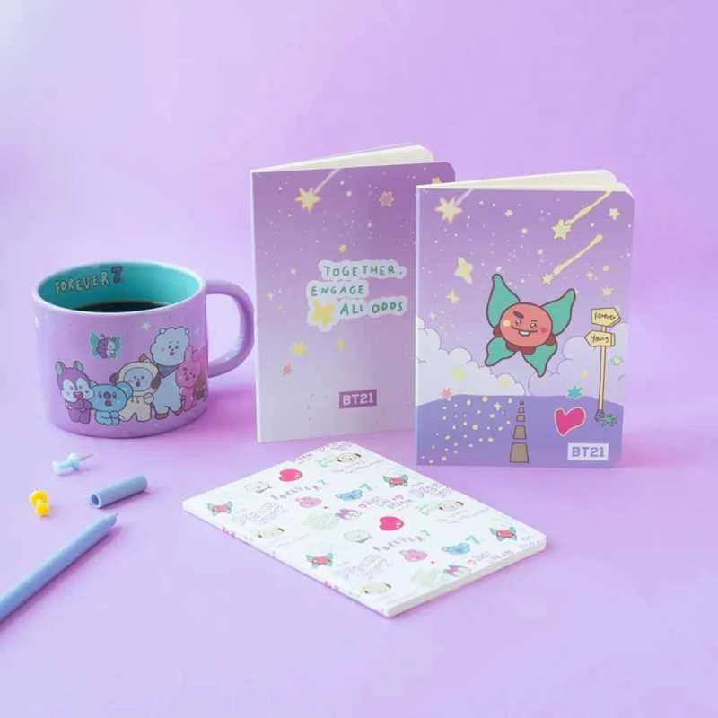 Dimastech BT21 - A6 formato SHOOKY užrašų knygelių rinkinys (3 vnt.)