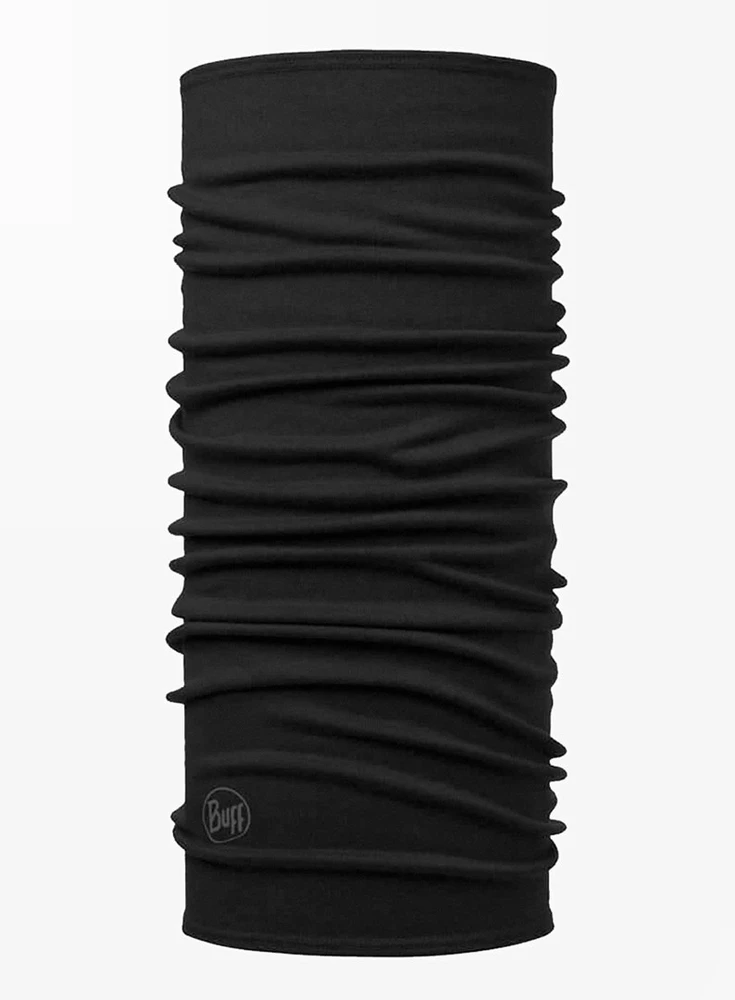 Kaklaskarė Buff Midweight Merino Wool Solid Juodas