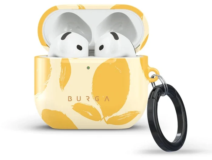 BURGA citrininio pyrago dėklas, skirtas „AirPods 4“ ausinėms