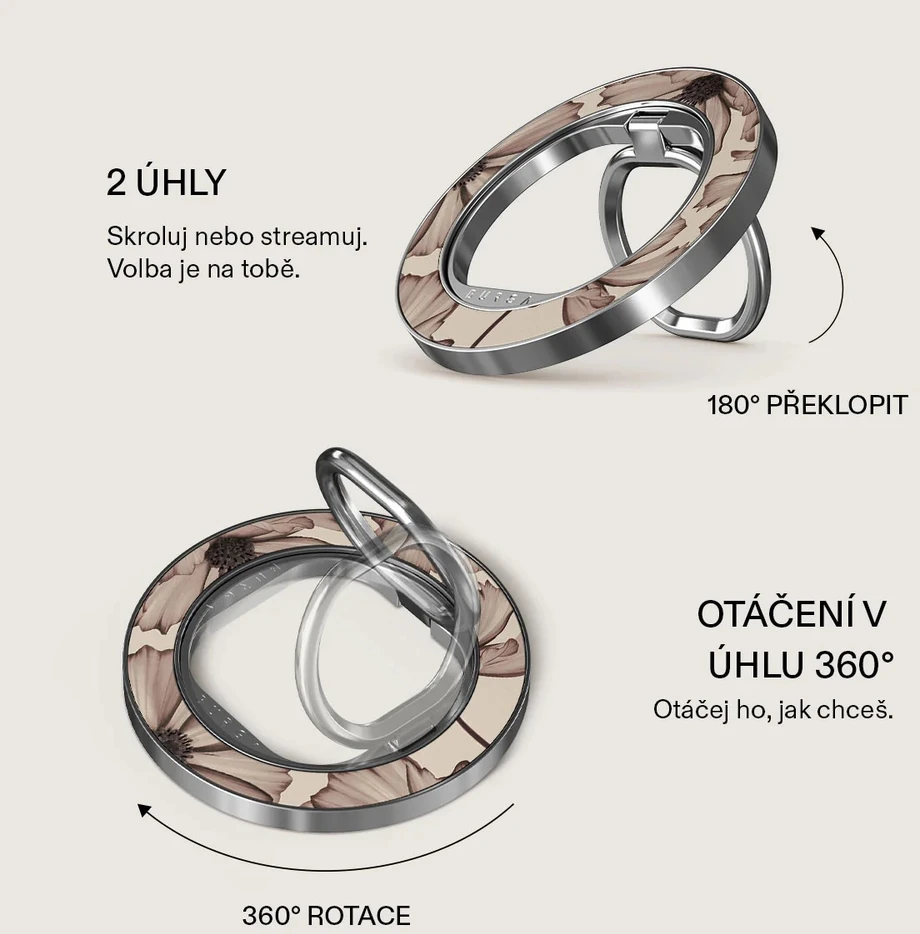 Burga Magnetic Ring Holder, Sidabrinis – Barely Yours