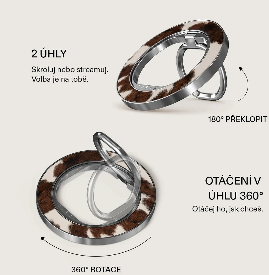 Burga Magnetic Ring Holder, Sidabrinis – Celestial