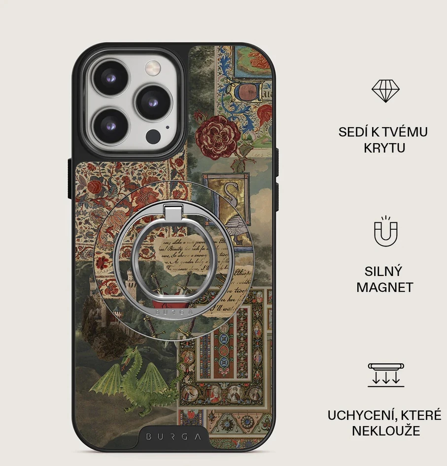 Burga magnetinis žiedas-laikiklis, sidabrinis – Oath