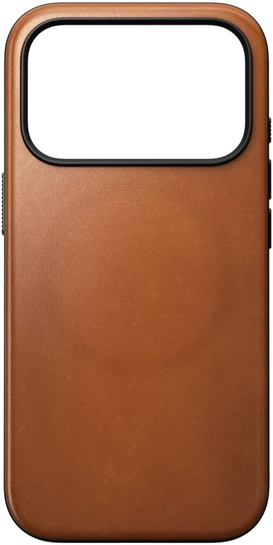 Burga Nomad Modern odinis dėklas, balno ruda (Horween) – iPhone 18 Pro/17 Pro