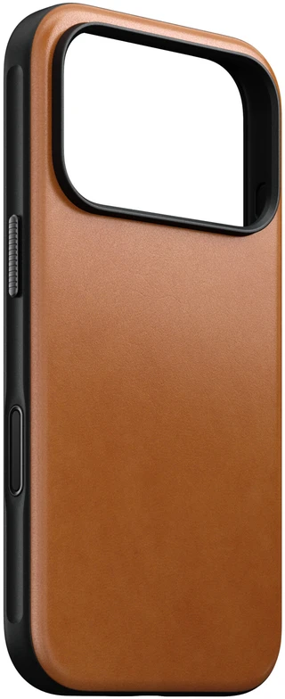 Burga Nomad Modern odinis dėklas, balno ruda (Horween) – iPhone 18 Pro/17 Pro