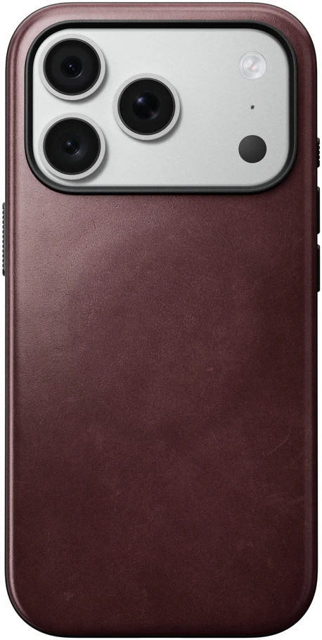 Burga Nomad Modern odinis dėklas, bordo (Horween) – iPhone 18 Pro/17 Pro