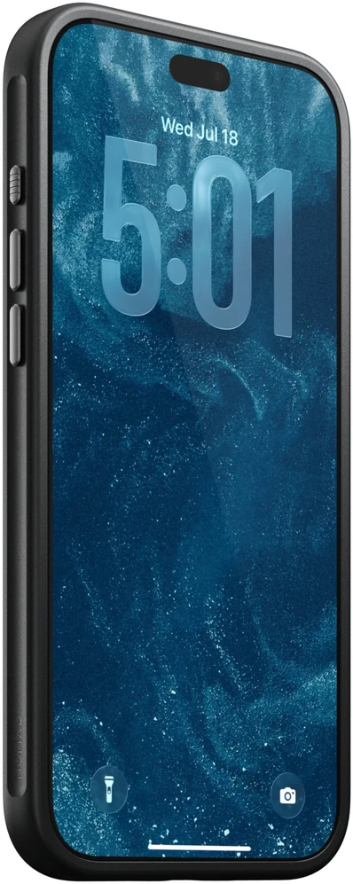 Burga Nomad Modern odinis dėklas, juodas (Horween) – iPhone 18 Pro Max/17 Pro Max