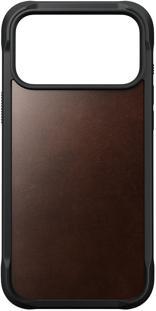 Burga Nomad Rugged odinis dėklas, rustic ruda (Horween) – iPhone 18 Pro Max/17 Pro Max