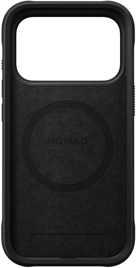 Burga Nomad Rugged odinis dėklas, rustic ruda (Horween) – iPhone 18 Pro/17 Pro