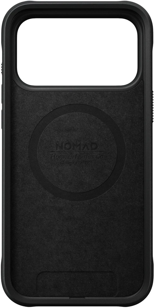 Burga Nomad Rugged odinis dėklas, rustic ruda (Horween) – iPhone 18 Pro Max/17 Pro Max