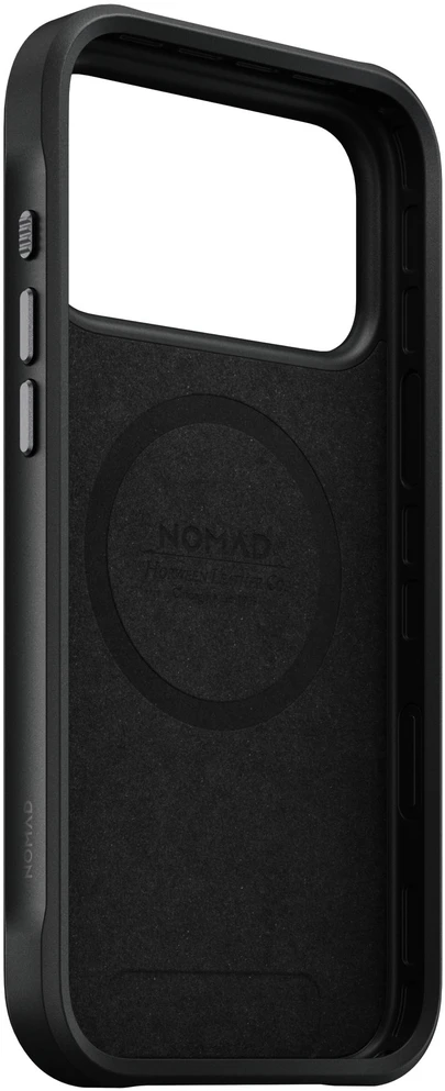Burga Nomad Rugged odinis dėklas, rustic ruda (Horween) – iPhone 18 Pro Max/17 Pro Max