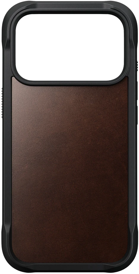 Burga Nomad Rugged odinis dėklas, rustic ruda (Horween) – iPhone 18 Pro/17 Pro