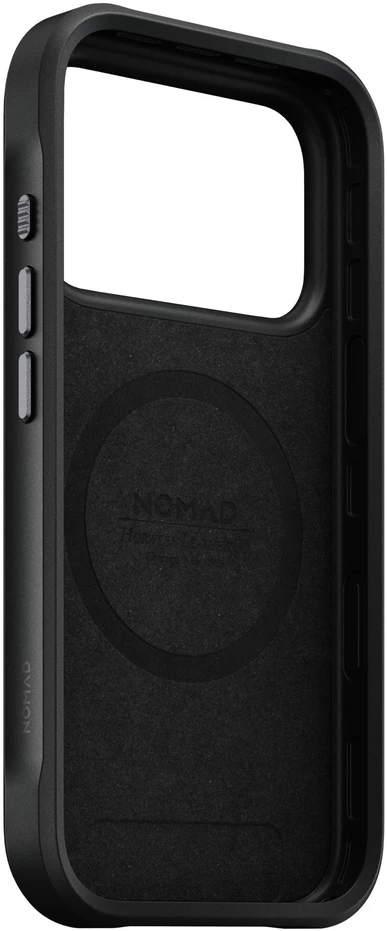 Burga Nomad Rugged odinis dėklas, rustic ruda (Horween) – iPhone 18 Pro/17 Pro