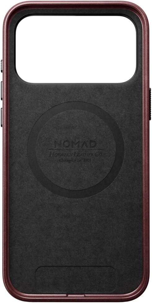 Burga Nomad Traditional Odinis dėklas, burgundy (Horween) – iPhone 18 Pro Max/17 Pro Max