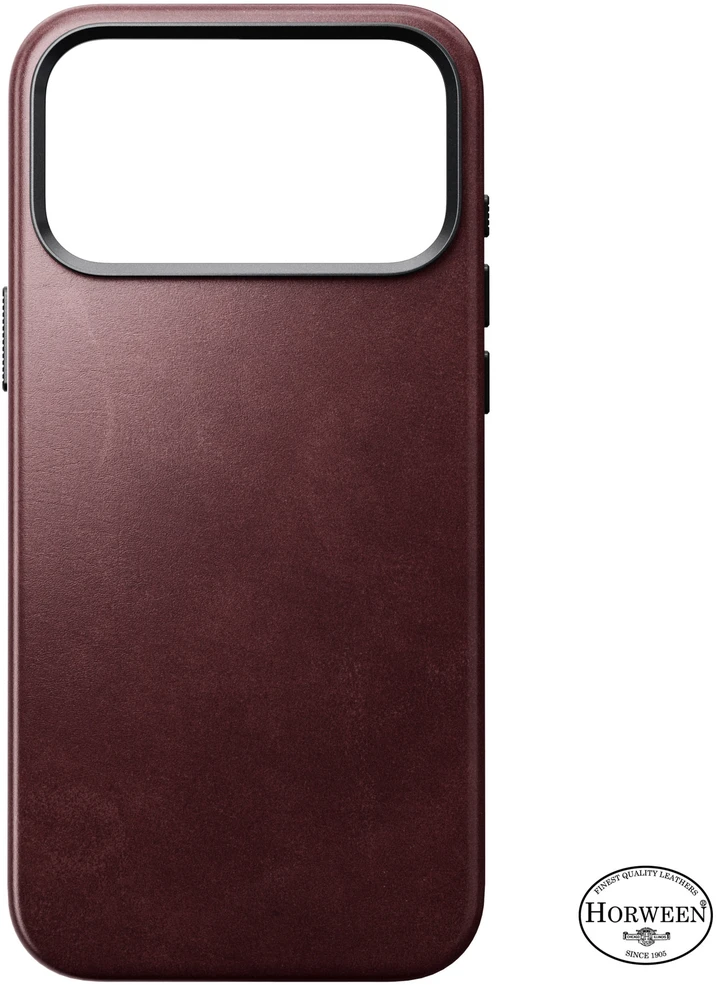 Burga Nomad Traditional Odinis dėklas, burgundy (Horween) – iPhone 18 Pro Max/17 Pro Max