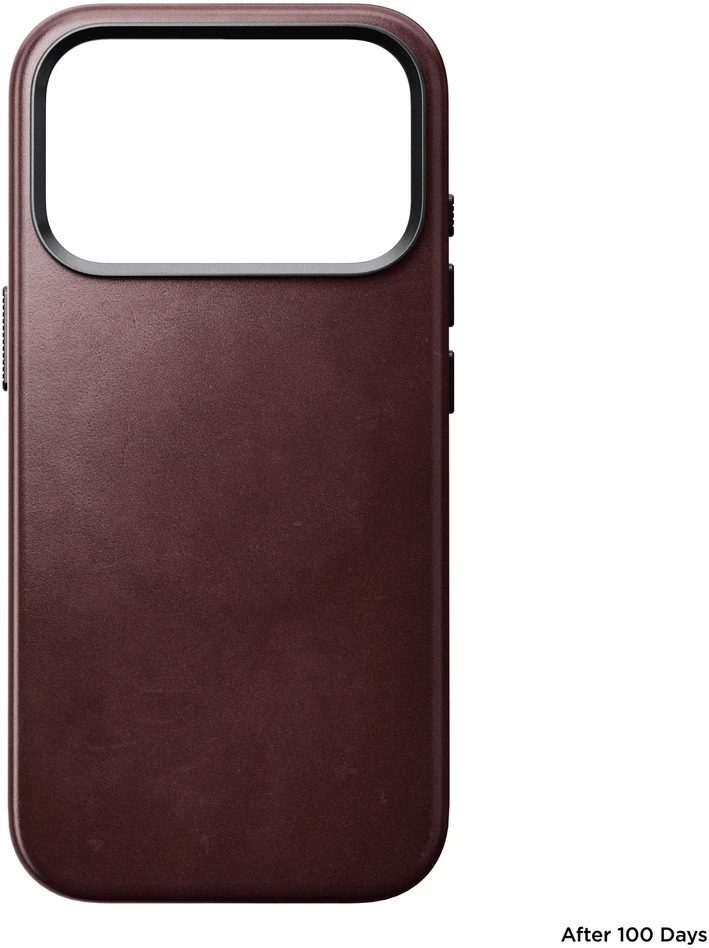 Burga Nomad Traditional Odinis dėklas, burgundy (Horween) – iPhone 18 Pro/17 Pro