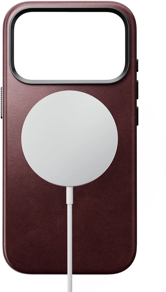 Burga Nomad Traditional Odinis dėklas, burgundy (Horween) – iPhone 18 Pro/17 Pro
