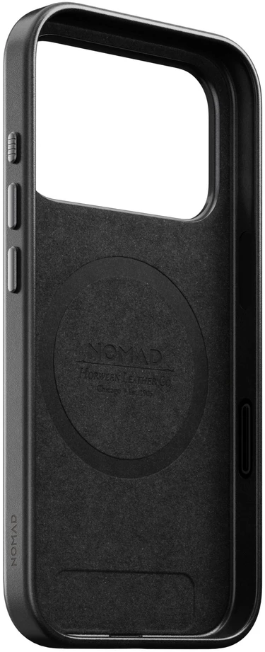 Burga Nomad Traditional Odinis dėklas, juodas (Horween) – iPhone 18 Pro/17 Pro