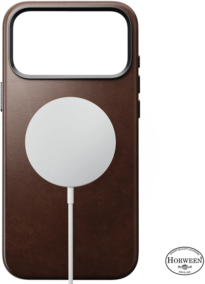 Burga Nomad Traditional Odinis dėklas, rustic ruda (Horween) – iPhone 18 Pro Max/17 Pro Max