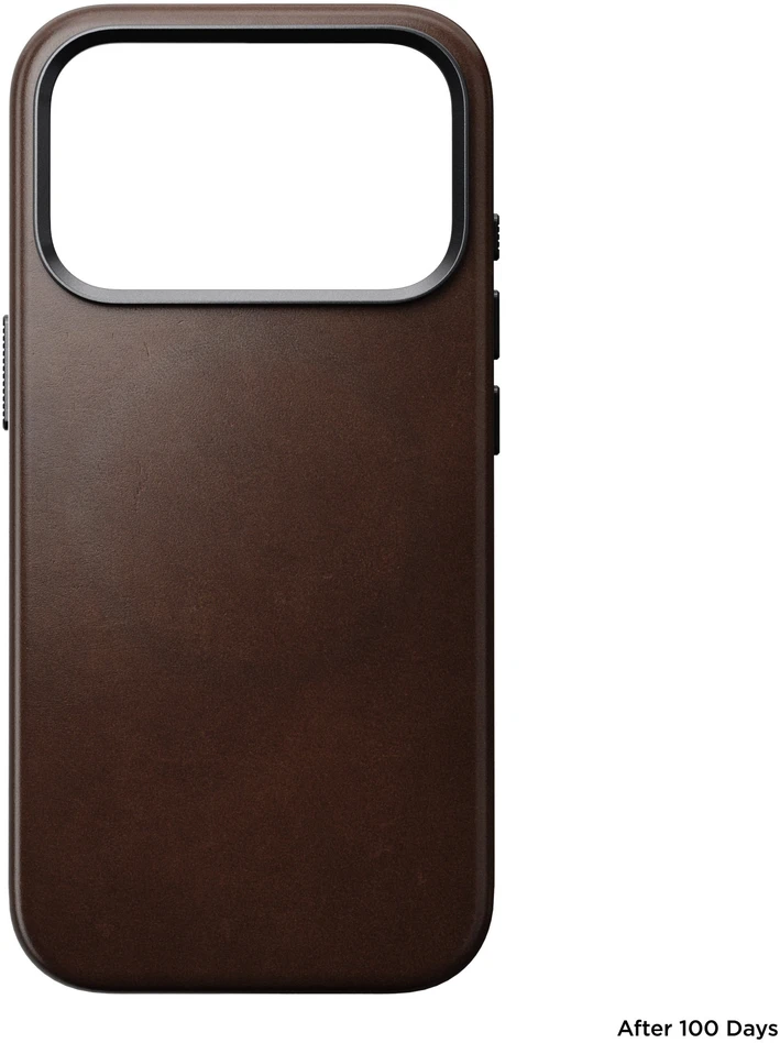 Burga Nomad Traditional Odinis dėklas, rustic ruda (Horween) – iPhone 18 Pro/17 Pro