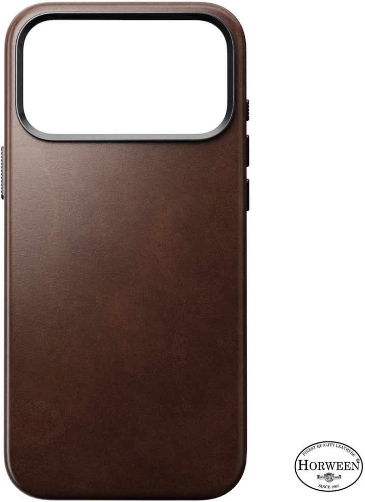 Burga Nomad Traditional Odinis dėklas, rustic ruda (Horween) – iPhone 18 Pro Max/17 Pro Max