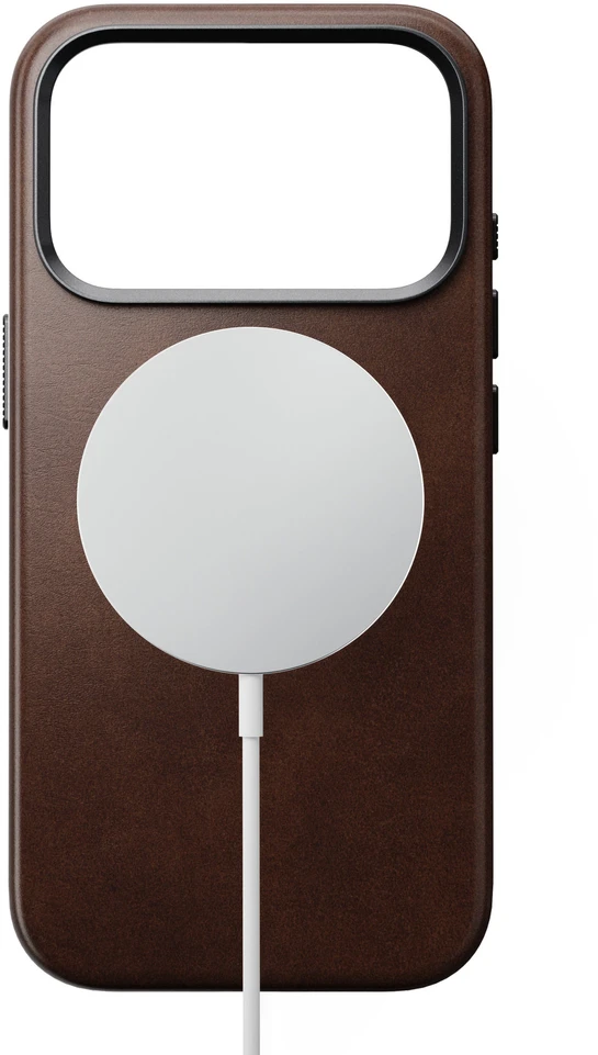 Burga Nomad Traditional Odinis dėklas, rustic ruda (Horween) – iPhone 18 Pro/17 Pro