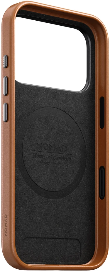 Burga Nomad Traditional Odinis dėklas, saddle (Horween) – iPhone 18 Pro/17 Pro