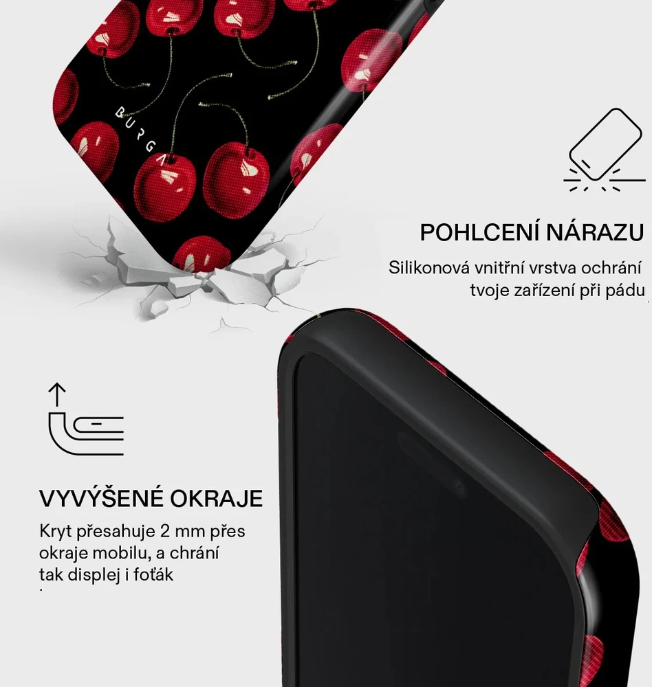 Burga Tough Magsafe dėklas, Cherrybomb – iPhone 17 Pro