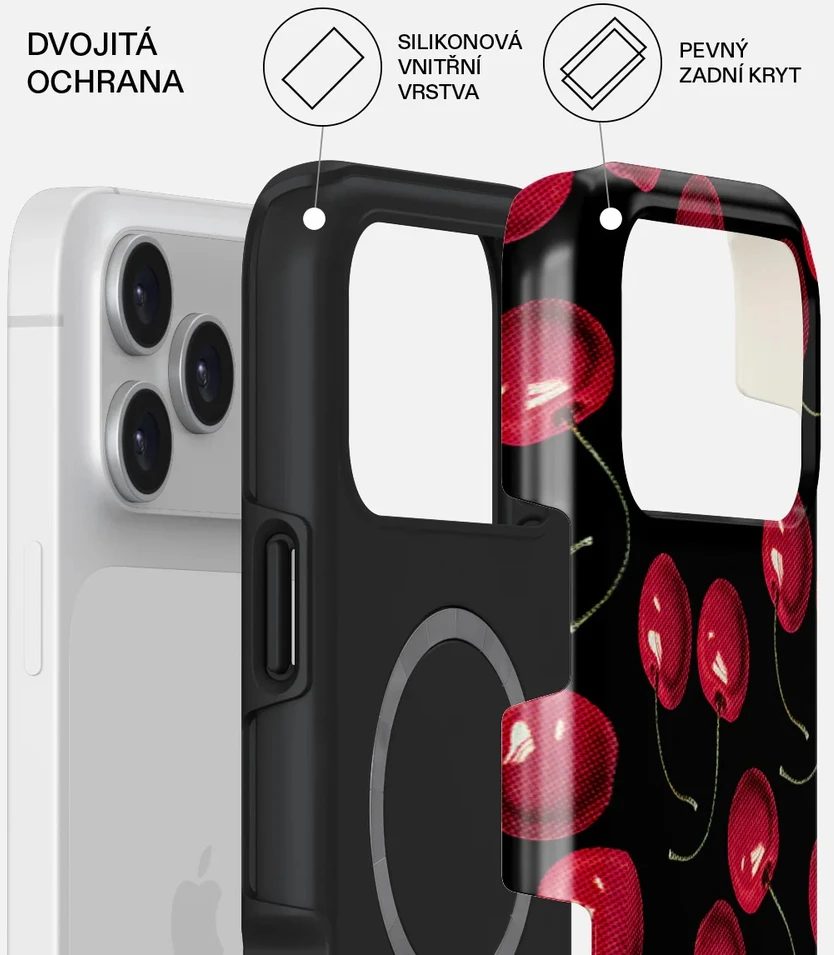 Burga Tough Magsafe dėklas, Cherrybomb – iPhone 17 Pro Max