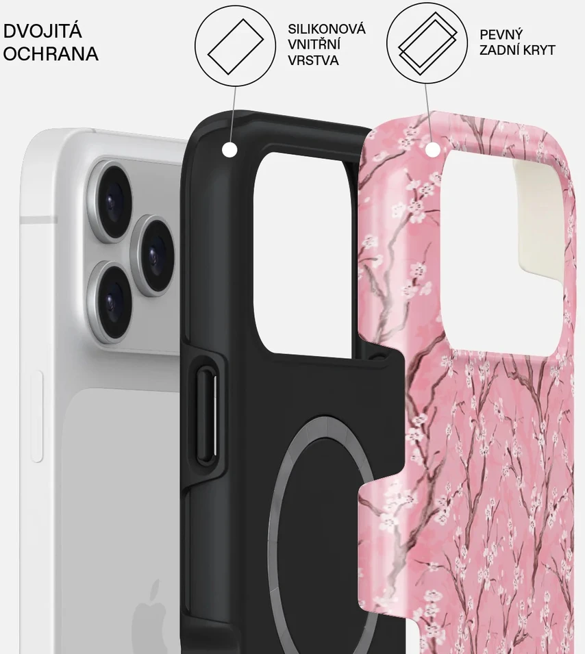 Burga Tough Magsafe dėklas, Sakura – iPhone 17 Pro Max